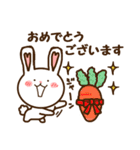 ♡ハート耳のサル＆ハート耳のウサギ♡（個別スタンプ：3）