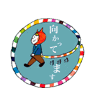 ねこの着ぐるみさんのカラフルスタンプ（個別スタンプ：7）