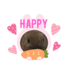 うさぎのごまちゃん和み編（個別スタンプ：4）