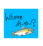 鮎のシンプルなスタンプ（個別スタンプ：4）