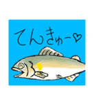 鮎のシンプルなスタンプ（個別スタンプ：22）