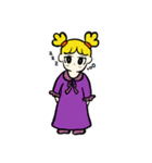 いろんな色の女の子達（個別スタンプ：1）
