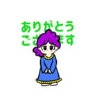 いろんな色の女の子達（個別スタンプ：3）