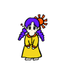 いろんな色の女の子達（個別スタンプ：4）