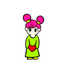 いろんな色の女の子達（個別スタンプ：5）