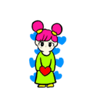 いろんな色の女の子達（個別スタンプ：18）