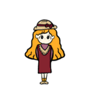 いろんな色の女の子達（個別スタンプ：23）
