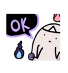 無言おばけのLINEスタンプ（個別スタンプ：1）