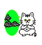 返信しちゃう。ねこさん（個別スタンプ：3）