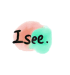 【手書き文字】英語で挨拶（個別スタンプ：15）
