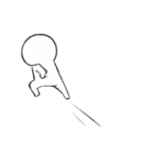 白い小人～もくして編～（個別スタンプ：3）