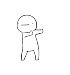 白い小人～もくして編～（個別スタンプ：5）