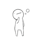 白い小人～もくして編～（個別スタンプ：6）