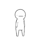白い小人～もくして編～（個別スタンプ：10）