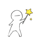 白い小人～もくして編～（個別スタンプ：12）
