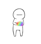 白い小人～もくして編～（個別スタンプ：28）