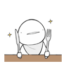 白い小人～もくして編～（個別スタンプ：30）