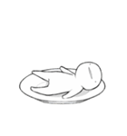 白い小人～もくして編～（個別スタンプ：31）