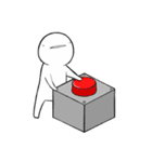 白い小人～もくして編～（個別スタンプ：40）