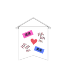 カラフル フラッグ（個別スタンプ：7）