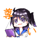 百合ちゃんのアホ毛スタンプ（個別スタンプ：4）