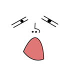 感情剥き出しの顔（個別スタンプ：30）