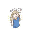 女子サポーターの日常（トリコロール）（個別スタンプ：4）
