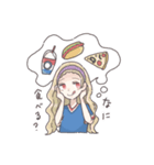 女子サポーターの日常（トリコロール）（個別スタンプ：9）