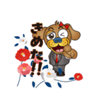 愛犬Jの一生懸命スタンプ（個別スタンプ：9）