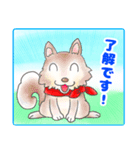 働くニコニコアニマルスタンプ（個別スタンプ：8）