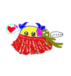 牛ちゃんの青春の落書き（個別スタンプ：3）