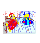 牛ちゃんの青春の落書き（個別スタンプ：40）
