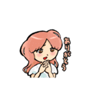 女の子たちの一言スタンプ（個別スタンプ：3）