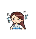 女の子たちの一言スタンプ（個別スタンプ：6）