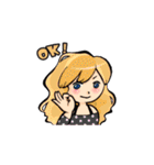 女の子たちの一言スタンプ（個別スタンプ：7）