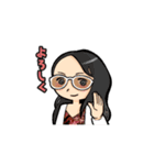 女の子たちの一言スタンプ（個別スタンプ：16）