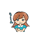 女の子たちの一言スタンプ（個別スタンプ：17）