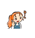 女の子たちの一言スタンプ（個別スタンプ：35）
