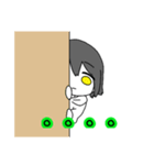 白パーカー女子（個別スタンプ：1）
