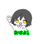 白パーカー女子（個別スタンプ：2）
