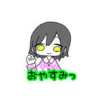 白パーカー女子（個別スタンプ：3）