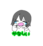 白パーカー女子（個別スタンプ：7）