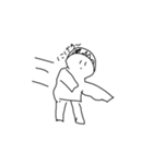 まお、ももか、子どもの落書き（個別スタンプ：1）