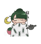 茎わかめ色の女の子（個別スタンプ：3）