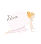 癒し系 ヨガ 女子 スタンプ ヨガジョ（個別スタンプ：4）