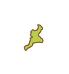 【問題】都道府県白地図（東日本）（個別スタンプ：24）