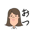 使いやすい！しゃくれのしゃく子としゃく男（個別スタンプ：3）