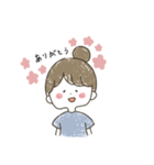 おだんごの女の子スタンプ（個別スタンプ：3）