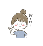 おだんごの女の子スタンプ（個別スタンプ：4）