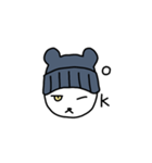 ぼうしくま（個別スタンプ：3）